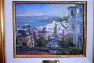 Thomas Kinkade San Francisco Lombard Street 9x12 Canvas 238/3281 Framed